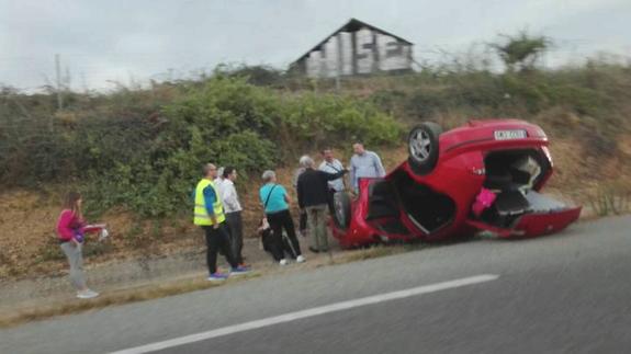 Imagen del vehículo accidentado. 