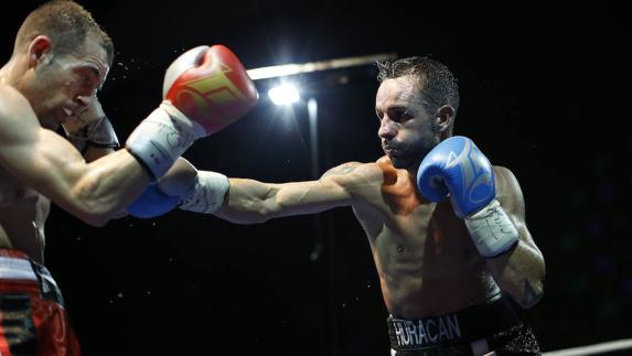 Tejada, durante el combate.