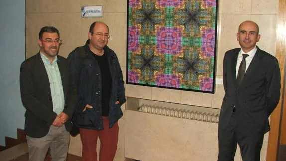 Pedro Llamas y Jesús Sanz inauguraron la exposición.