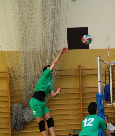 Imagen del partido de voley.