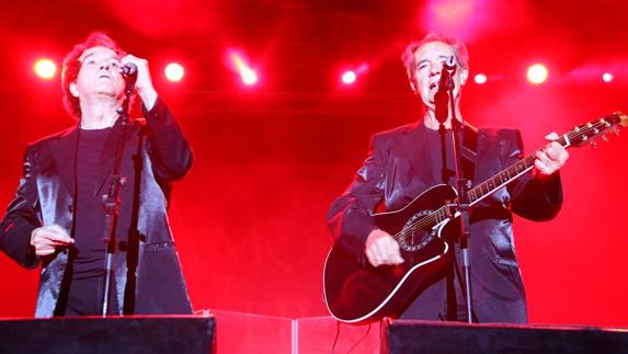 Manolo y Ramón, este viernes, en el Palacio de los Deportes de León.