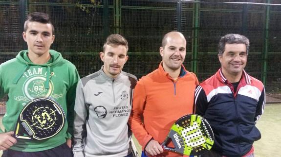 Carlos Parro-Diego Mencía y Agustín Díez-Óscar Maestro, participantes en la final de primera masculina.