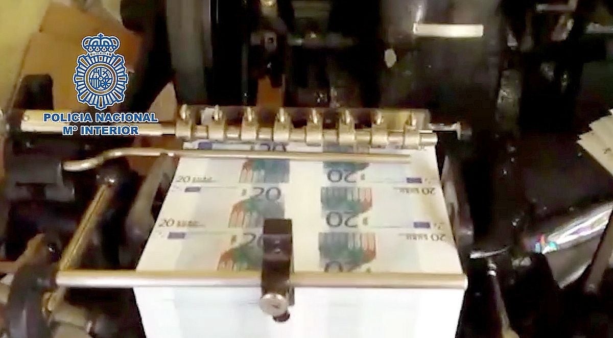 Imagen de una de las máquinas de impresión.