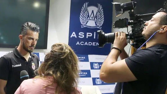 Rubén de la Barrera, entrevistado por la televisión de Aspire.