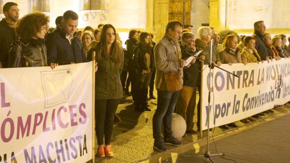 Concentración contra la violencia machista.