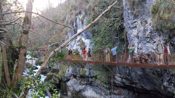 Recreación del Mirador de Los Beyos.