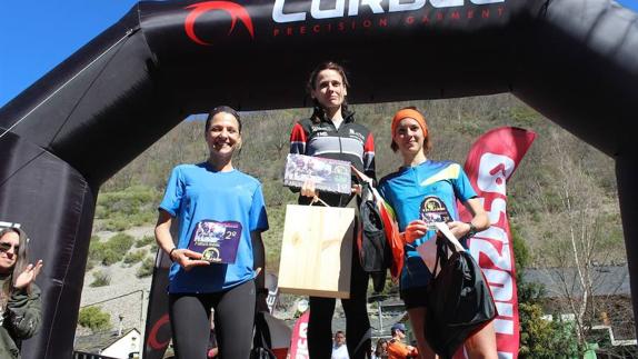 Victoria Santamaría en el podio.