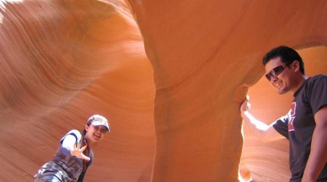 Imagen de archivo de Denise y su hermano Cedric en Arizona. 