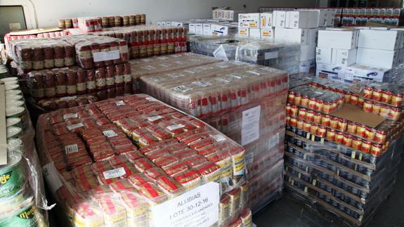 Alimentos almacenados.