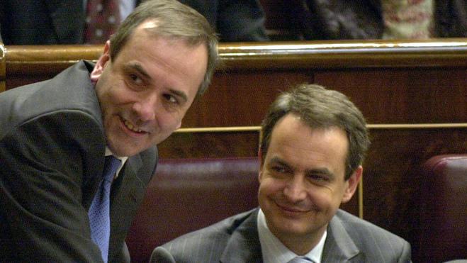 Alonso y Zapatero, en el Congreso. 