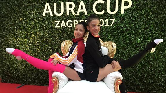 Paula Serrano y Sara Llana, en Zagreb.