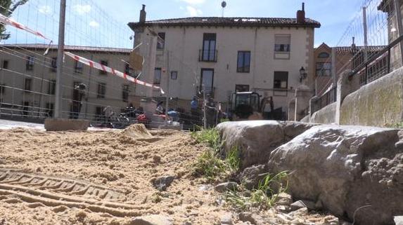 Obras en la Plaza del Grano. 