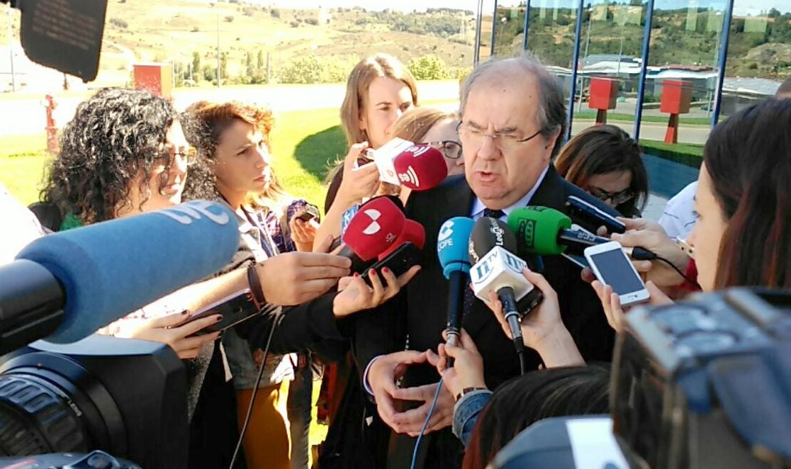 Juan Vicente Herrera, este martes, en su comparecencia.