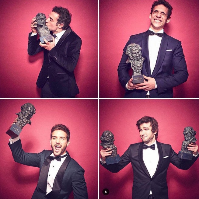 Warner Bros colgaba este collage con 4 de los galardonados de la noche