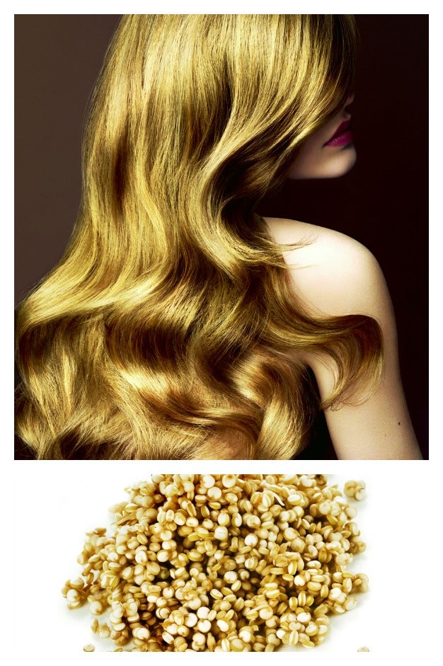 Las propiedades de la quinoa son ya conocidas (es rica en proteínas, vitaminas...) pero ¿sabías que beneficia a tu pelo? No la que comes, pero sí la proteína de este grano que encontrarás en algunos productos Leonor Greyl. Atrapa y une los pigmentos colorantes dentro de la fibra capilar para prolongar el color. (El champú Sublime Mèches de Leonor Greyl, con proteína de quinoa)