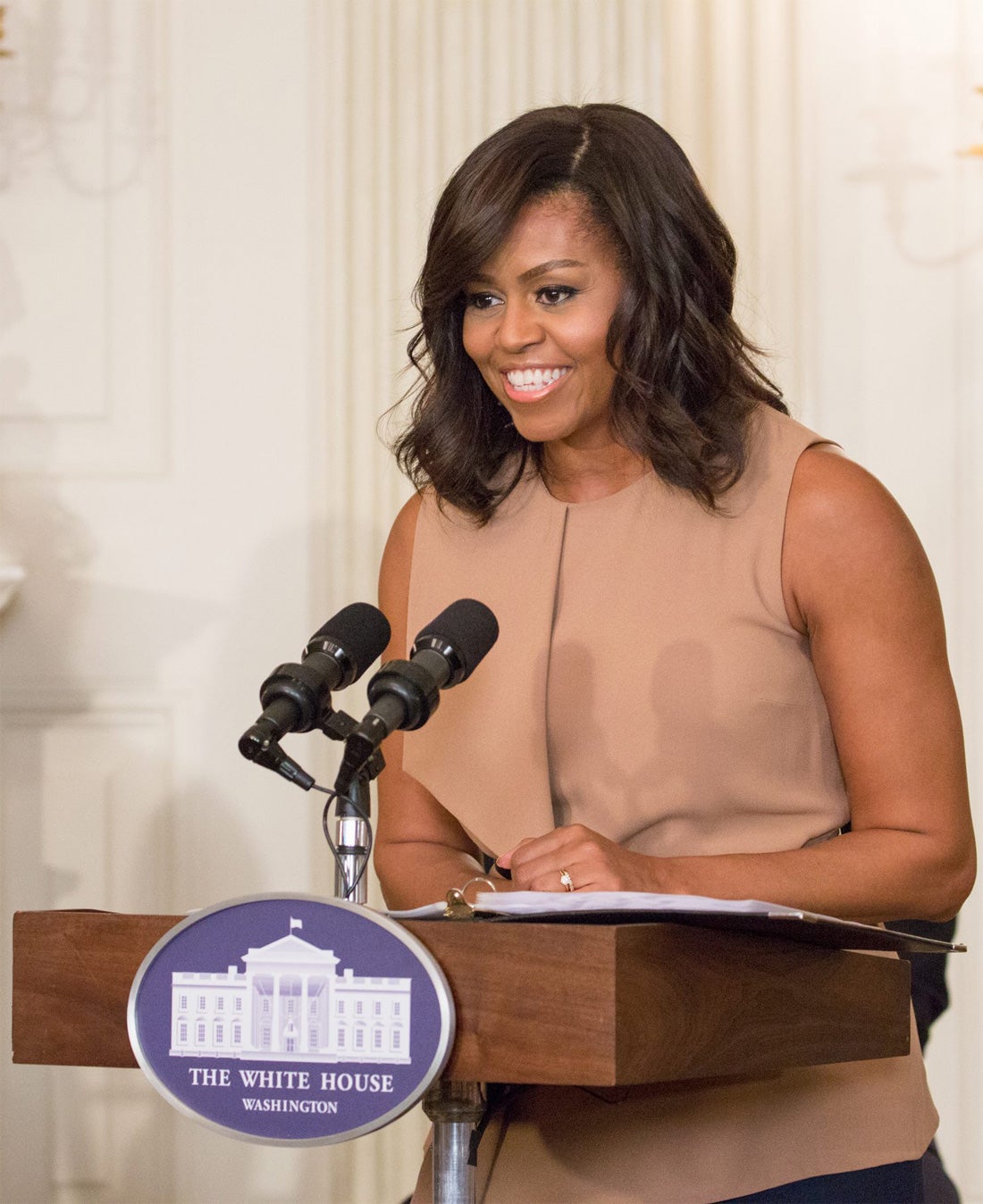 Michelle Obama, abogada estadounidense, esposa del actual presidente de Estados Unidos, Barack Obama.