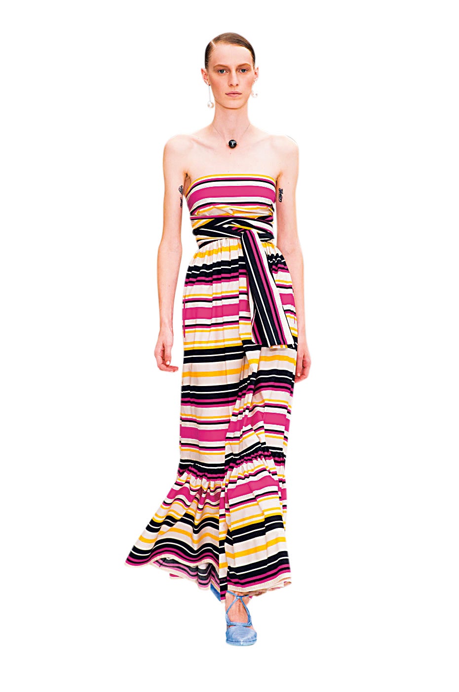 La nueva colección de Salvatore Ferragamo llenaba de color las pasarelas.