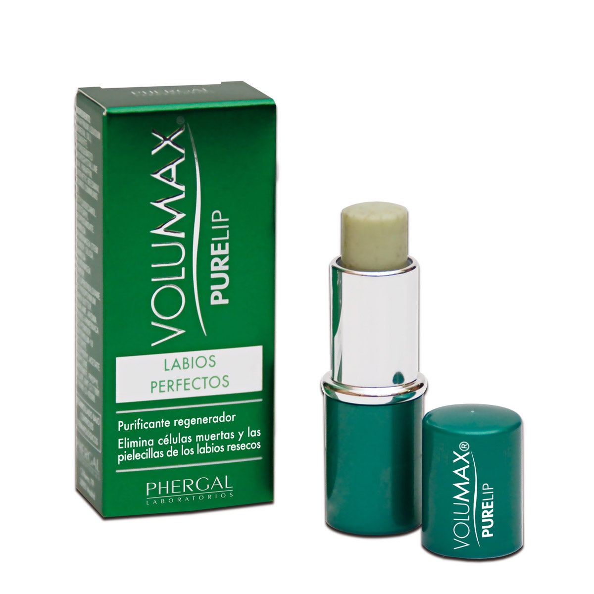 Volumax Purelip de Laboratorios Phergal es un tratamiento regenerador y nutritivo que elimina las células muertas y las pielecillas de los labios resecos. La vitamina E neutraliza los síntomas del fotoenvejecimiento labial generadas por el estrés oxidativo (15,33€).