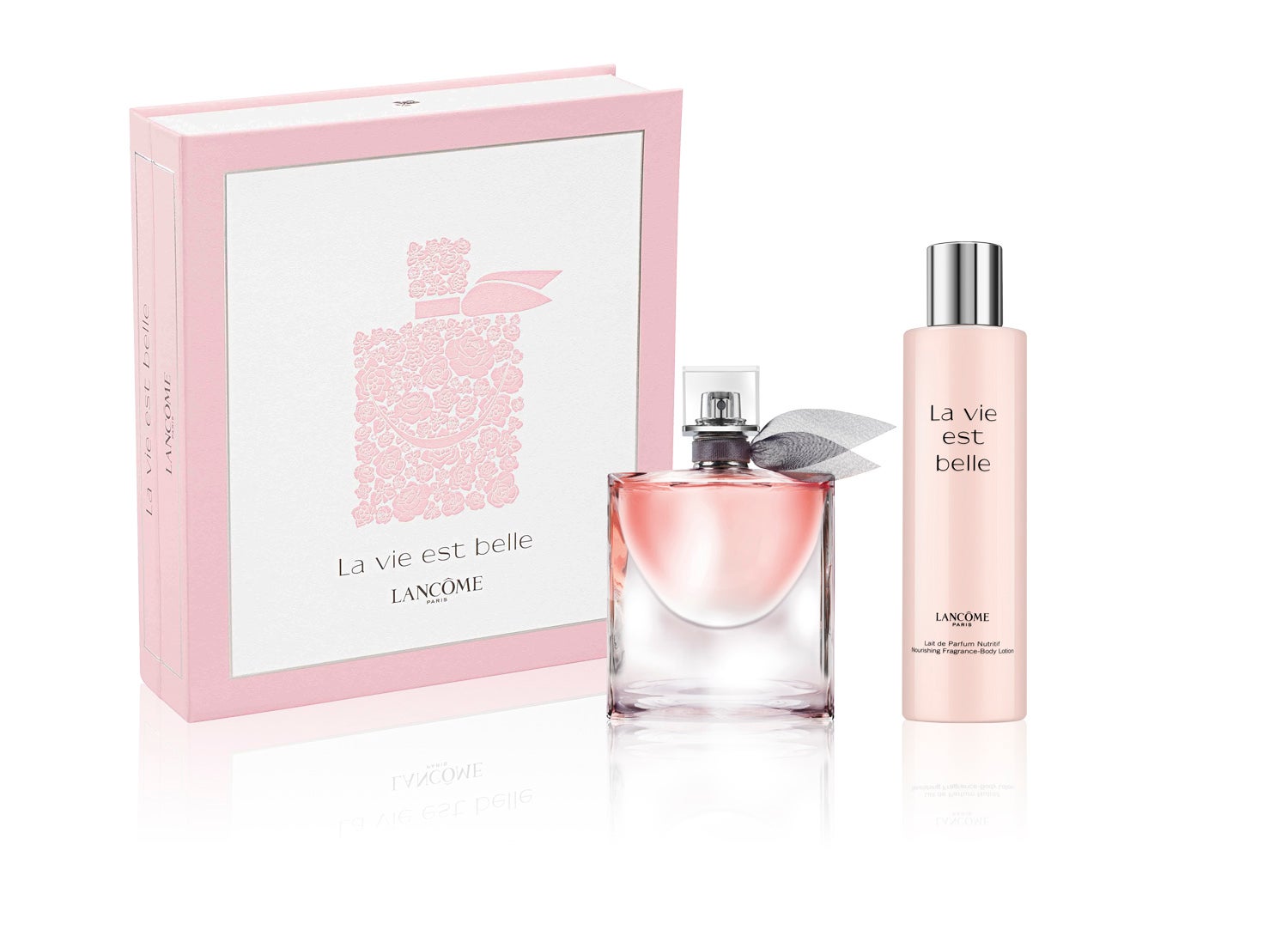 Contiene la fragancia La vie est belle eau de parfum de 50 ml y leche corporal de la misma fragancia de 200 ml (85,50€).