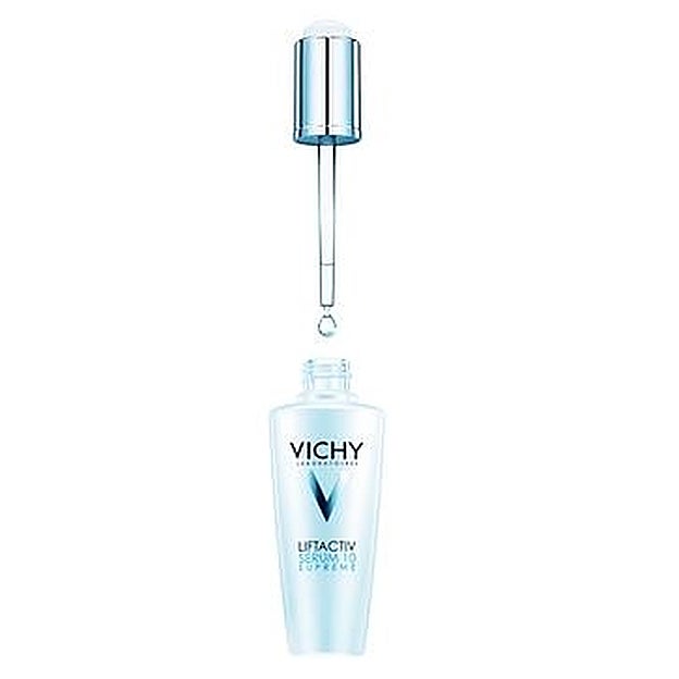 LiftActiv Sérum 10 Supreme de Vichy (45,50 €) contiene ácido hialurónico fragmentado que es hasta 22 veces más pequeño que el tradicional y tiene tres veces más capacidad de penetración.