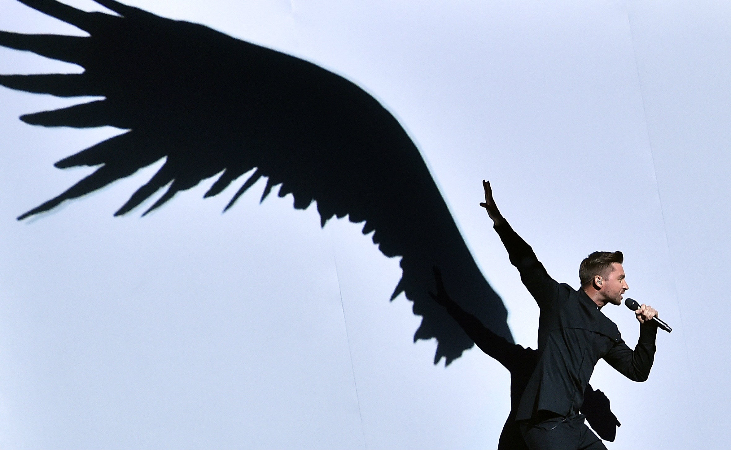 El ruso Sergey Lazarev ensayando la actuación de esta noche con su canción 'You Are The Only One'