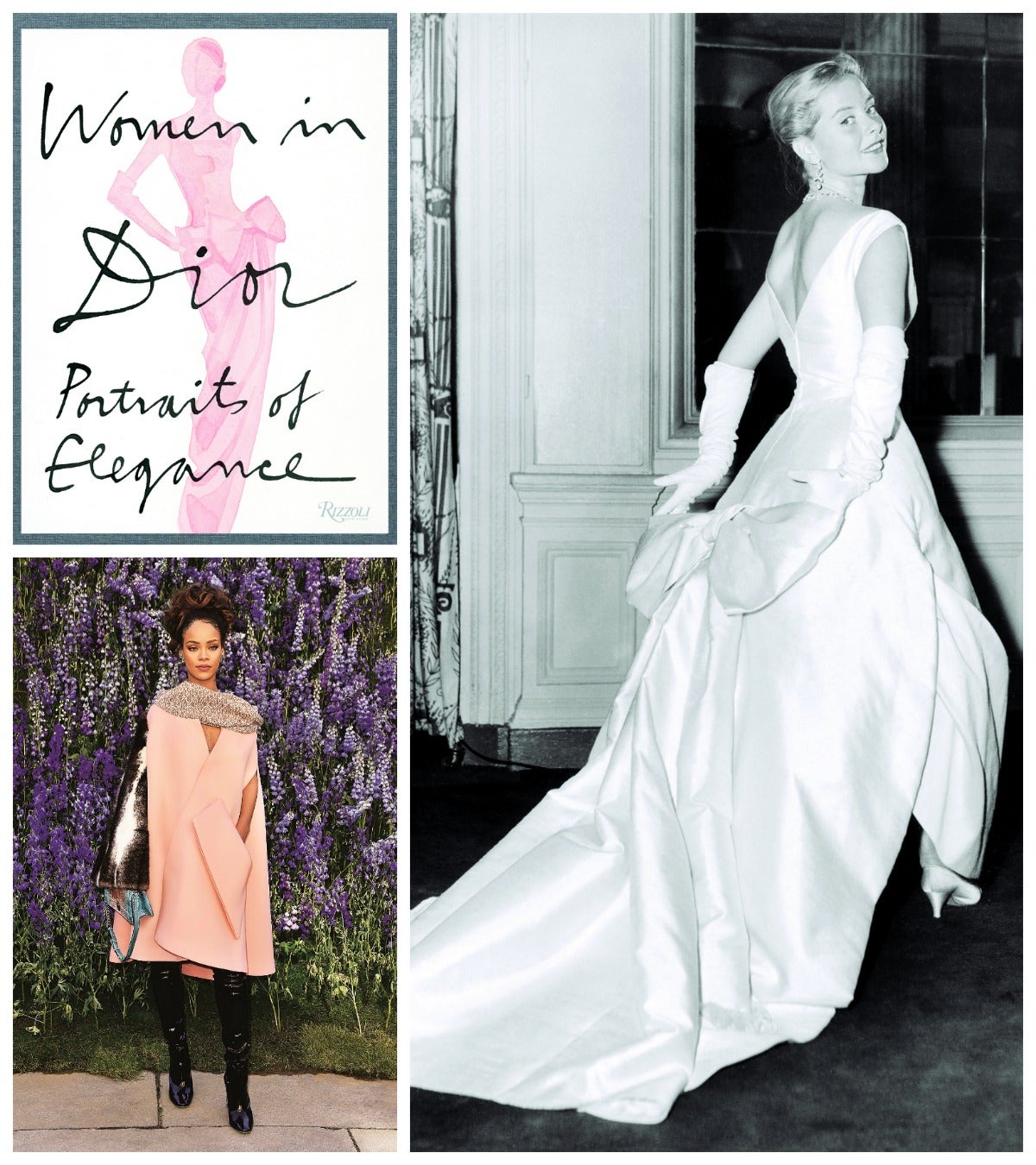 El museo dedicado a Christian Dior en Grandville (Francia), en la que fue la casa de su niñez, acoge desde este mes de mayo la exposición Women in Dior. Sublime Elegance of a Portrait. Vestidos, fotografías, dibujos e incluso cartas que revelan la especial relación de las mujeres con los diseños del modisto francés y cómo estos reflejan la personalidad de cada una de ellas. Princesas, actrices, modelos... desde los años 40 hasta ahora, desde Grace Kelly hasta Rihanna. Además, la muestra va acompañada de un libro, Portraits of Elegance, editado por Rizzoli. Un doble tributo a las mujeres que han vestido y vivido las creaciones de la mítica maison francesa. (Sobre estas líneas, la actriz francesa Geneviève Page. A la izquierda, la cantante Rihanna).