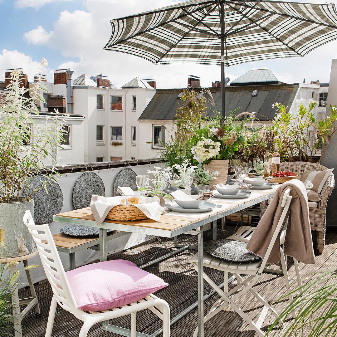Para una terraza urbana, nos encanta esta propuesta de Westwing