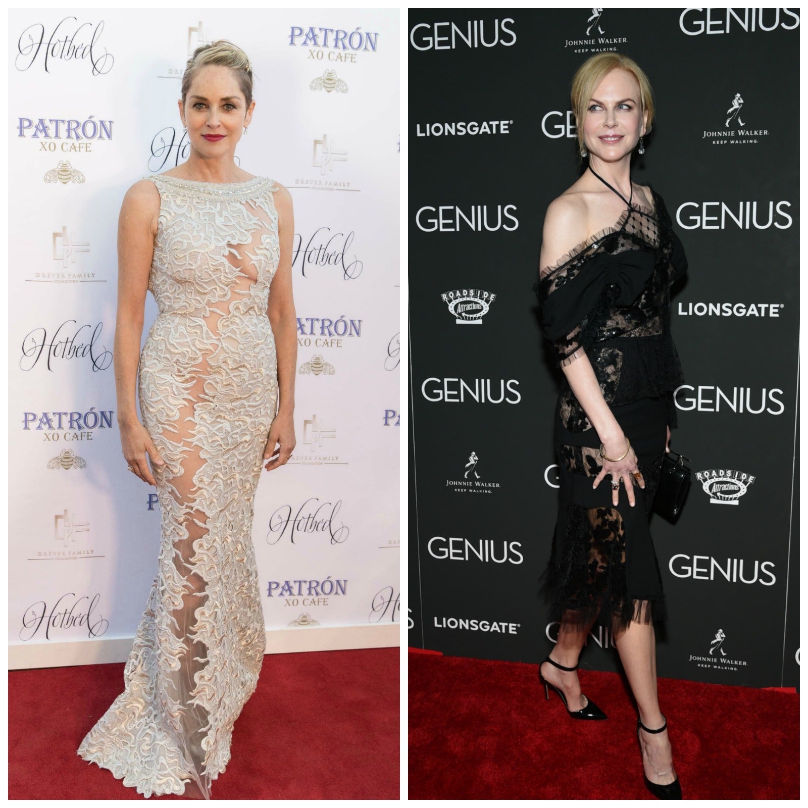 Largo 'versus' corto, blanco y negro, Tony Ward o Rodarte. Los looks por los que apostaron Sharon Stone en Los Ángeles y Nicole Kidman en Nueva York son aparentemente opuestos pero, ¿quién ganó este duelo 'fashionista' con su elección?