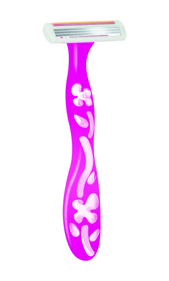 Dispone de un cabezal fijo con tecnología de triple hoja para un afeitado apurado y suave. Su doble banda lubricante con aloe vera y vitamina E permite un afeitado confortable. (3,44€, pack 4 unidades, también disponible en tonoz azules).