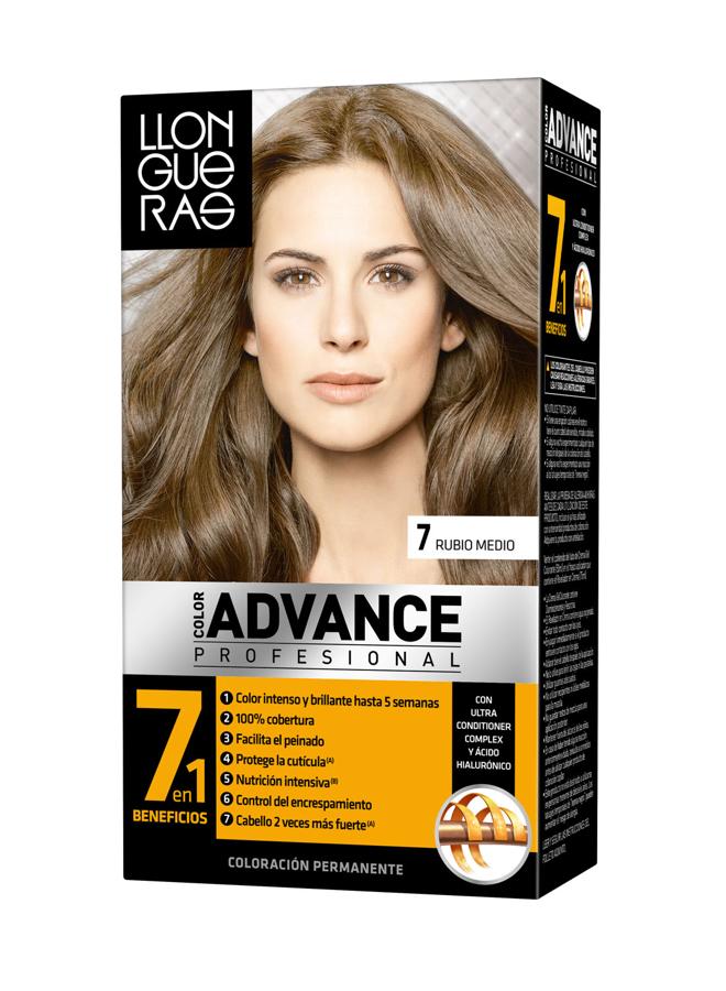 7 beneficios en 1: color intenso y brillante hasta 5 semanas. 100% cobertura de canas. Facilita el peinado. Proteger la cutícula. Nutrición intensiva. Control del encrespamiento. Cabello 2 veces más fuerte. (6,50€).