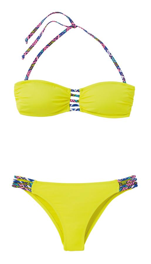 Entre su amplia oferta, encontramos este modelo amarillo con detalles estampados (CPV).