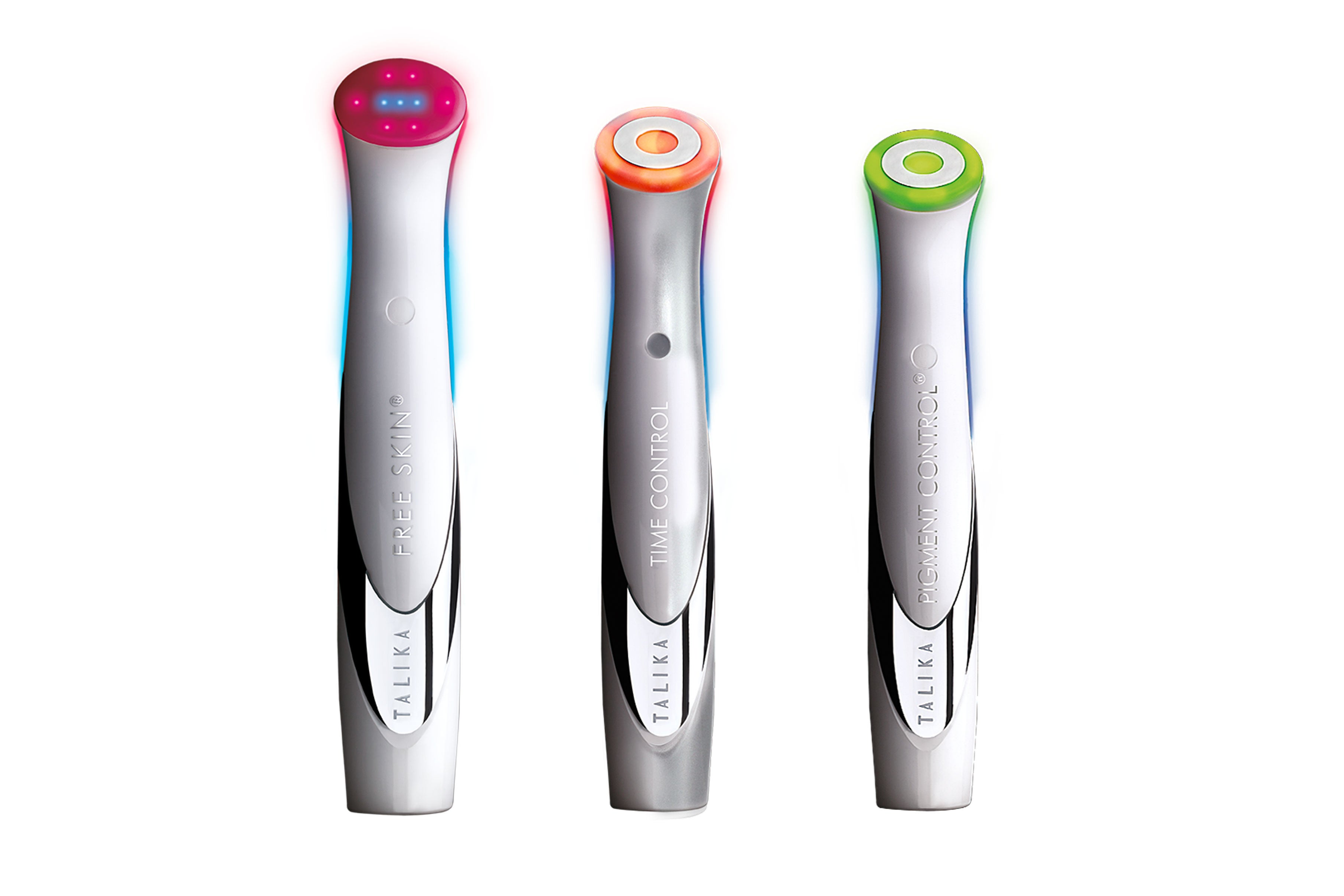Basados en estudios de la NASA, Talika ha lanzado tres nuevos dispositivos que trabajan con diferentes frecuencias de luz para combatir manchas (Pigment Control), arrugas (Time Control) e imperfecciones (Free skin). Tecnología espacial al servicio de la piel. www.talika.com