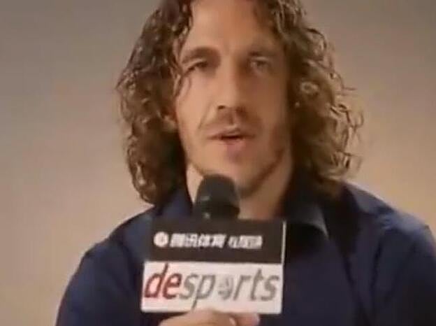 Carles Puyol en un momento del polémico 'spot'.