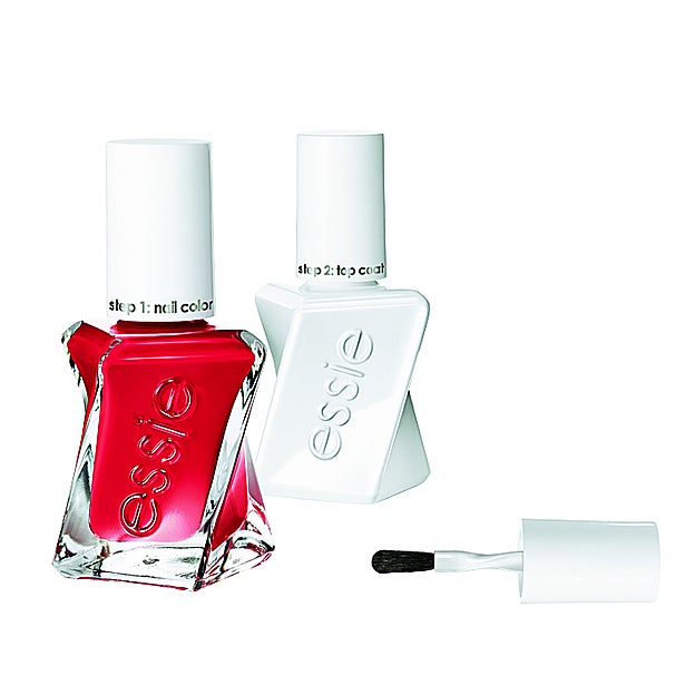 Laca Gel Couture en tono Rock the Runway (13,95 €) y Gel Couture Top Coat (12,95 €), de Essie.