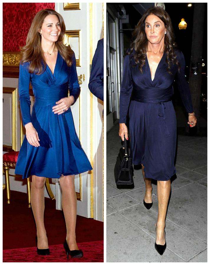 Kate Middleton apostó por este diseño azulón de Issa London para presentarse en sociedad como prometida de Guillermo de Inglaterra, y ese mismo día conquistó nuestros corazones 'fashionistas'. Era 2010, y la firma británica reeditó su modelo más famoso el verano de 2015. Cailtyn Jenner aprovechó la oportunidad, pero Kate... es mucha Kate.