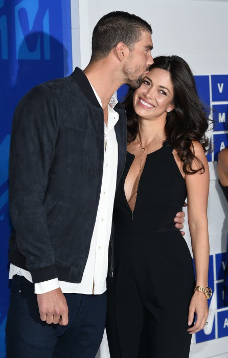 El nadador y su chica fueron los más sencillos de la 'red carpet'.