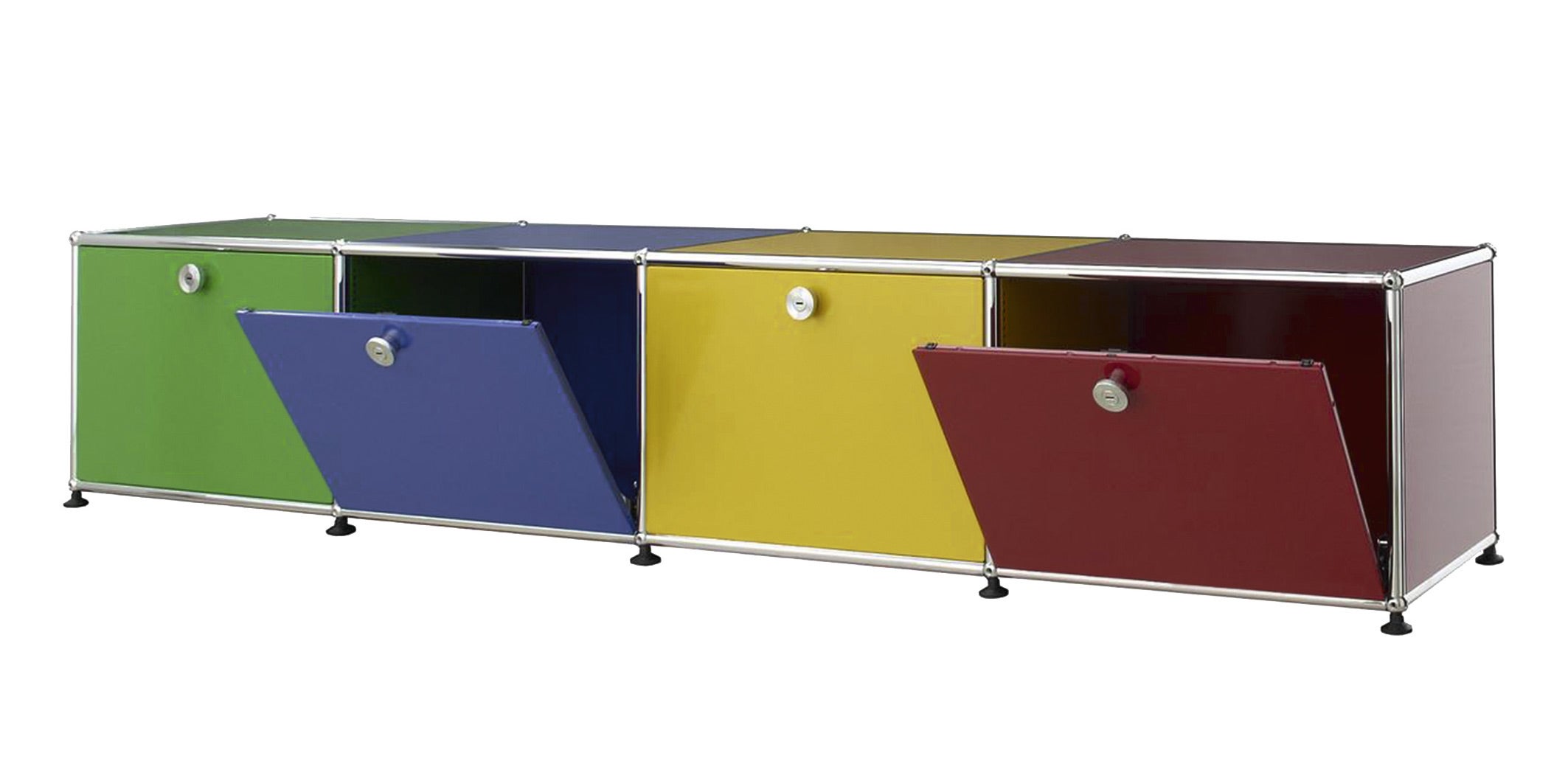 El sistema de almacenaje y estanterías modulares de USM, que cumple medio siglo, tiene versión www.infantil. usm.com.