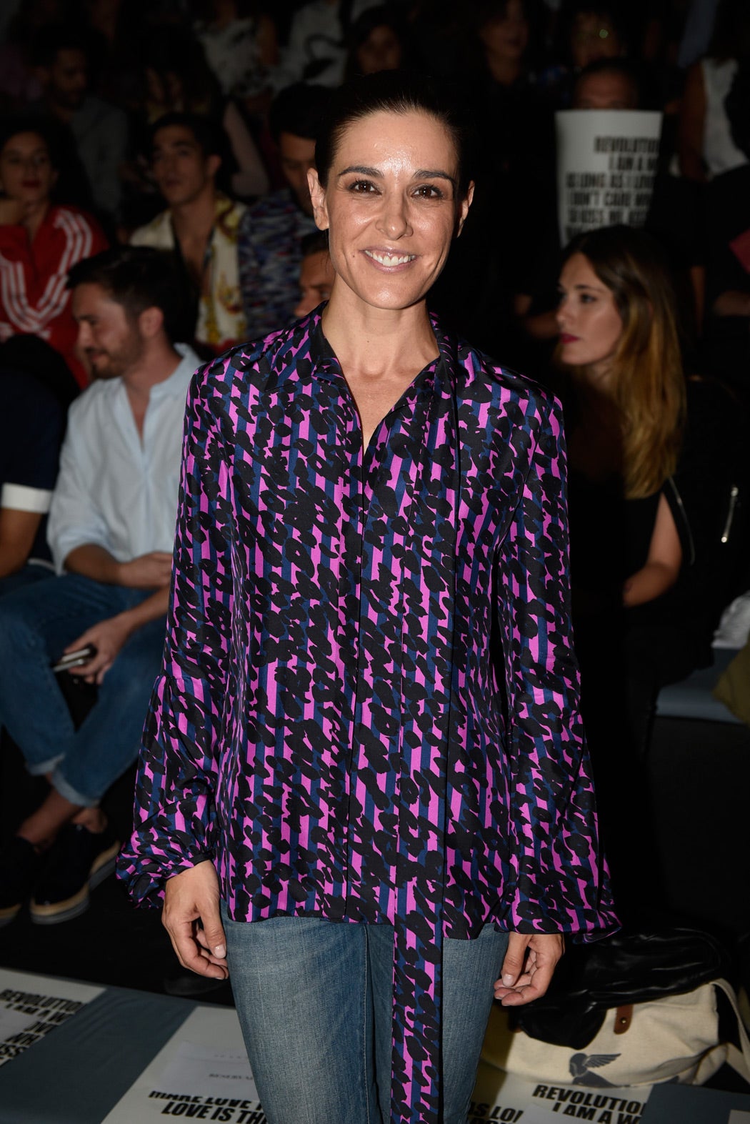 La presentadora, periodista y blogger de Mujerhoy.com asistía al desfile de Juan Vidal.