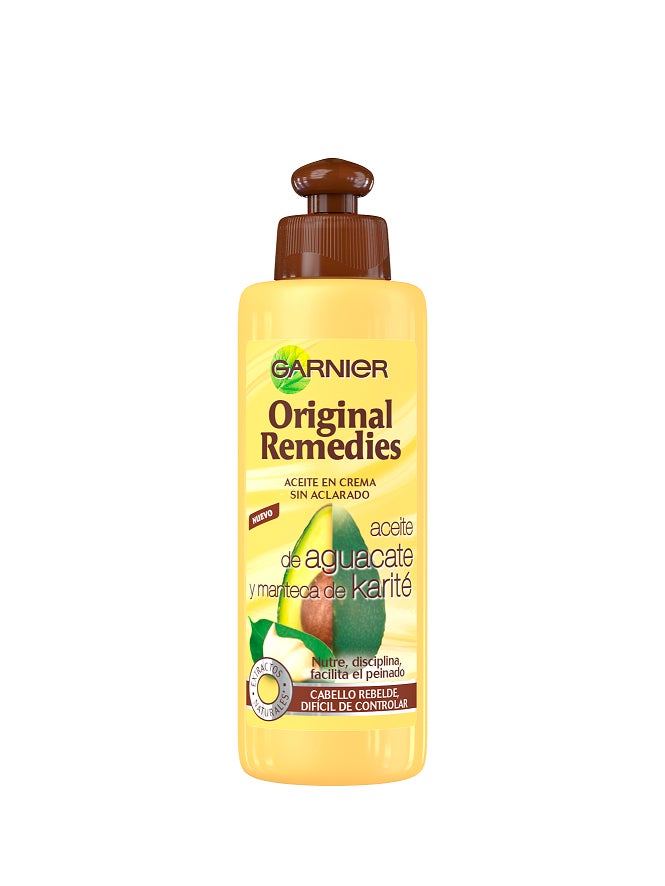 La gama antiencrespamiento para el cabello rebelde y difícil de controlar. Los ingredientes naturales nutren y disciplinan. La gama se completa con champú, acondicionador y mascarilla. Este aceite no necesita aclarado. (2,49€)