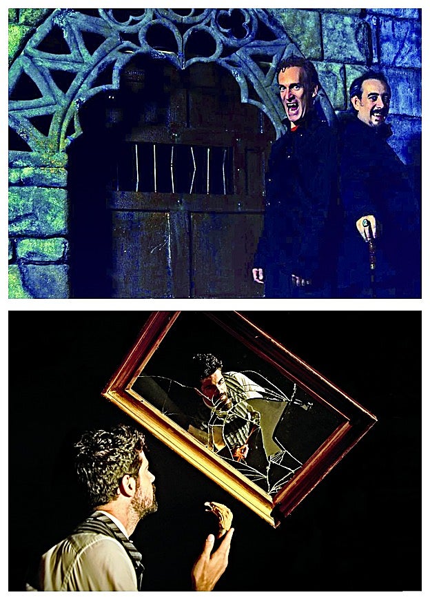 Un momento de El hogar del monstruo, de la compañía Hijos de Mary Shelley. La sala La caja del terror.