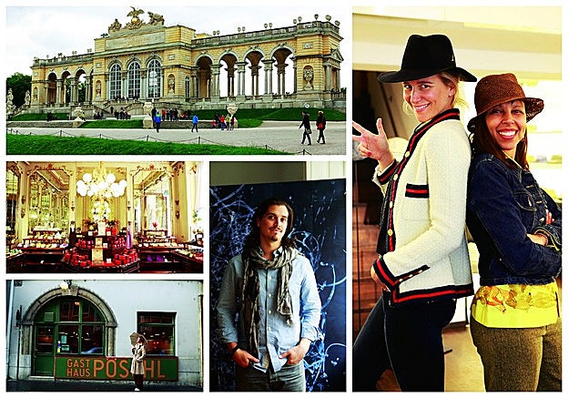 María León con Lucie, experta en moda; restaurante del Barrio 7º; el artista Luis Casanova Sorolla y confitería Demel. jardines del palacio de Schönbrunn y paseo por el Barrio 1º.