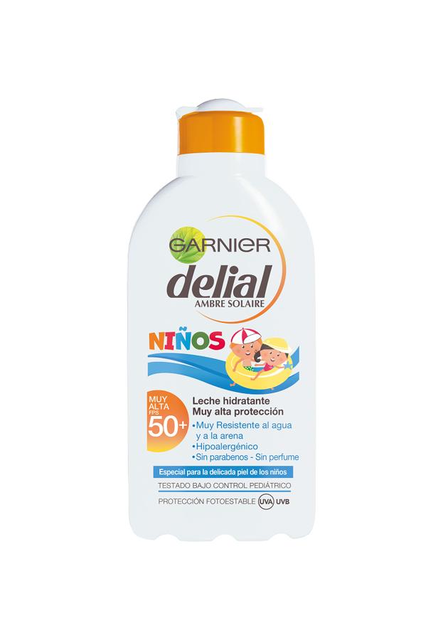 Leche Hidratante de Muy Alta Protección especial para la delicada piel de los niños. Incluye un sistema de filtros patentado  con Mexoryl SX y Mexoryl XL, que te ofrece protección inmediata para prevenir las quemaduras solares provocadas por los rayos UVB y protección a largo plazo contra los daños en la piel y el envejecimiento prematuro causado por los rayos UVA. (13,30€)