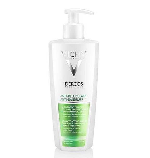 Dercos champú anticaspa cabello graso de Vichy.