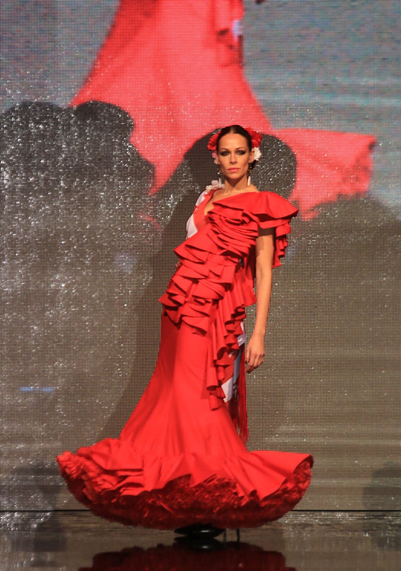 La modelo en el desfile de la 22 Edición de la pasarela de Simof 2016.