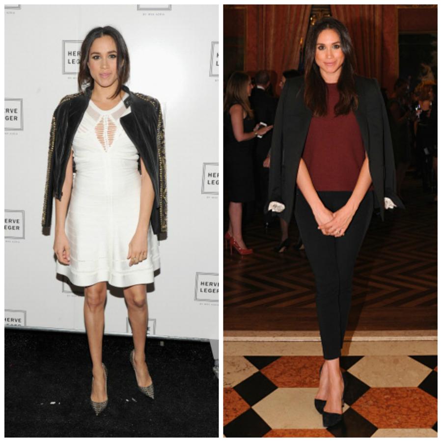 Como la reina Letizia, Gigi Hadid, Kendall Jenner y Miranda Kerr, el nuevo amor del príncipe Harry se coloca las chaquetas y los abrigos sobre los hombros. Así rezuma elegancia y sofisticación.