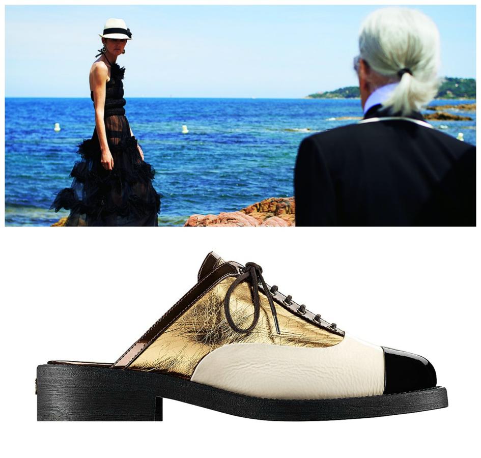 El derby es el zapato masculino por autonomasia, pero se ha adaptado al armario femenino gracias a firmas como Chanel. La maison lo ha convertido en el calzado protagonista de su colección crucero 2017 (ya a la venta). Con el talón al aire, esta versión fashion mezcla varios tipos de pieles diferentes. www.chanel.com.