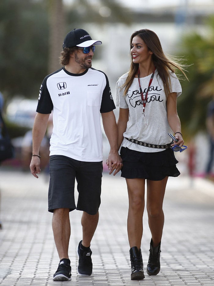 Fernando Alonso y Lara Álvarez.