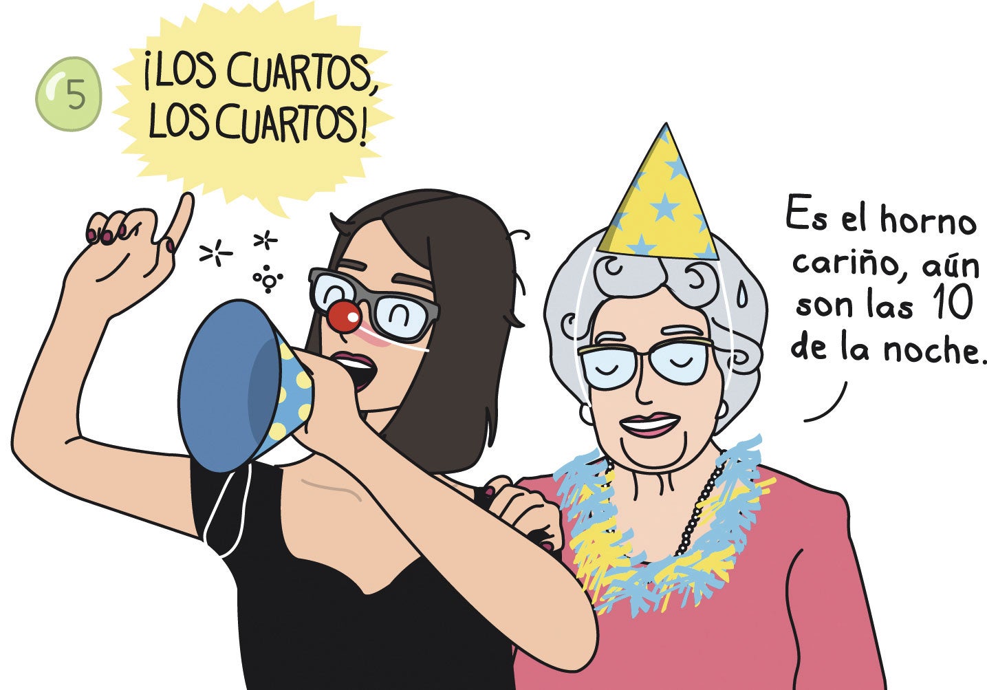 Llegar ligeramente ebria a la cena familiar de Nochevieja y saber disimularlo es un arte. Sentarte en la silla con rictus y expresión de aquiescencia mientras ayudas a pelar langostinos. Conversar con tu tía sobre los profiteroles manteniendo la compostura... Esa embriaguez prematura es el resultado de las cañas que se prolongan más de lo debido. Incluso se han dado casos de personas que directamente no han llegado a las campanadas.