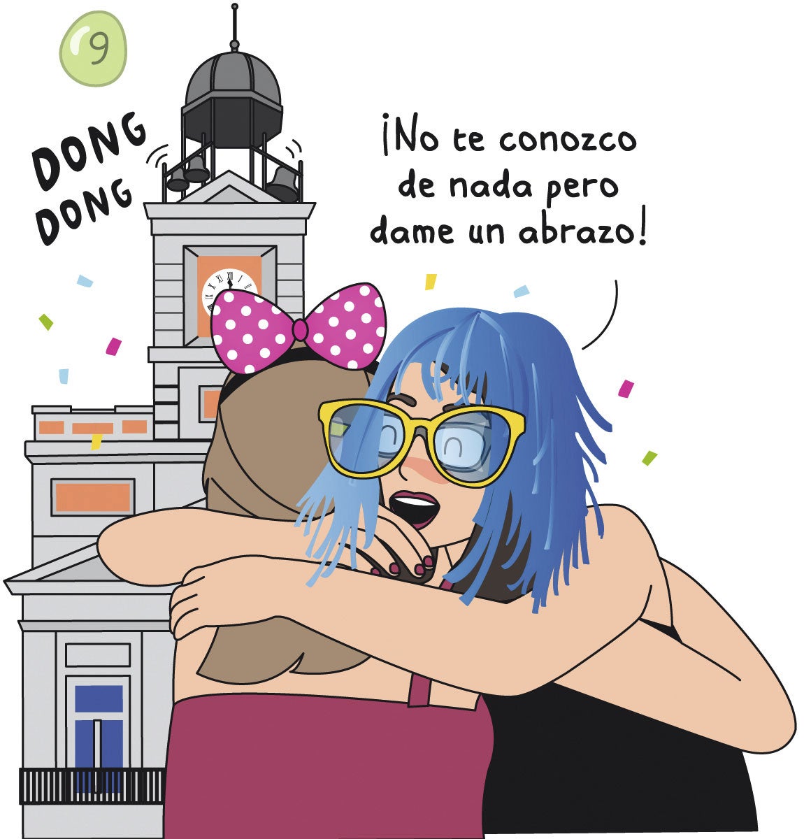 Hay gente a la que le gusta ver en directo cómo la bola de latón desciende. Hay gente a la que le gusta sumergirse en el caos, en los abrazos colectivos, en la masa. Ser el personaje secundario necesario para la retransmisión televisiva. En definitiva, hay gente a la que le gusta ir a la Puerta del Sol de Madrid, a riesgo de perecer por aplastamiento.