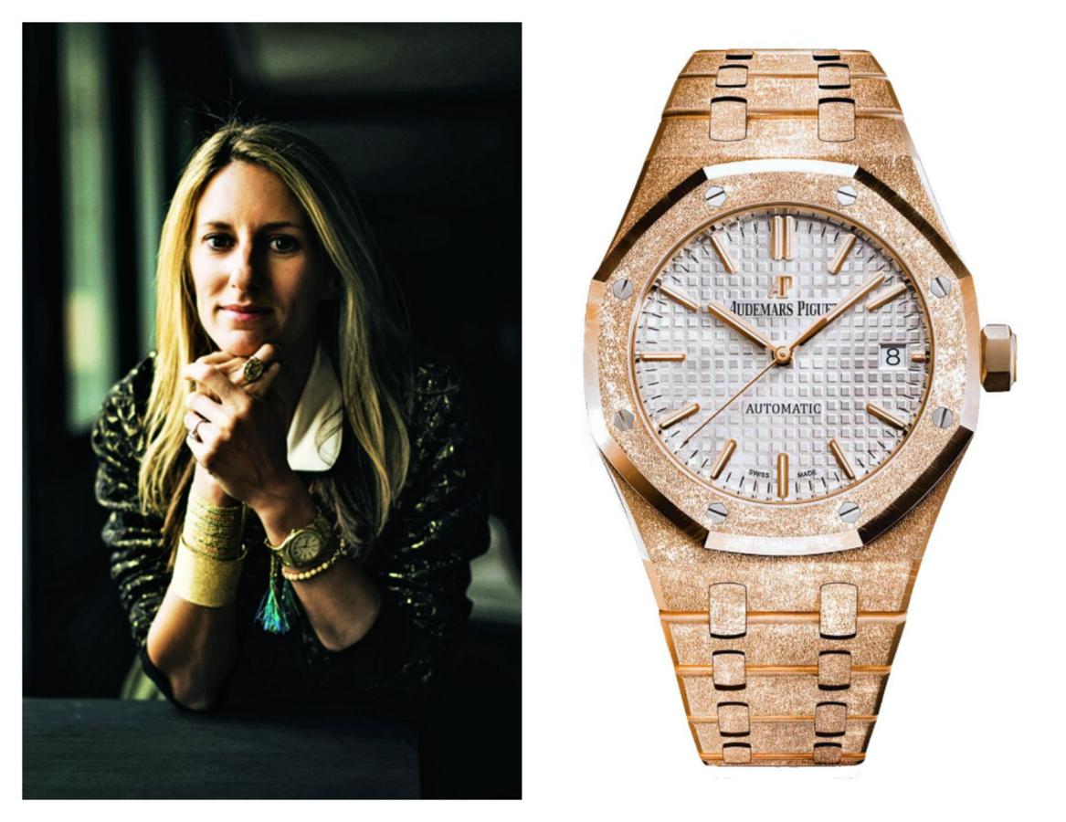 Carolina bucci, florentina de 40 años, cuarta generación de una conocida familia de joyeros con su propia firma, ha reinventado uno de los relojes emblemáticos de Audemars Piguet, el Royal Oak. Cuatro décadas después de la creación de este reloj octogonal, Bucci ha ideado una nueva versión femenina, el Royal Oak Frosted Gold.
